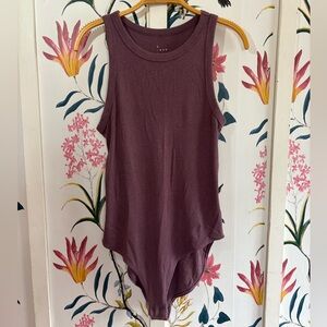A New Day Sleeveless Bodysuit in Deep Purple